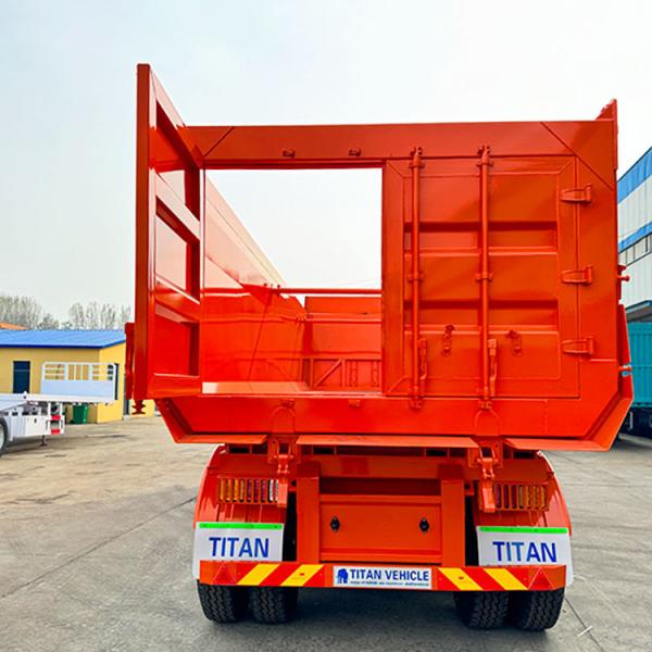 4 Axle 35 40 45 m3 Dump Semi Trailer Tipper Trailer Hydraulic Rear End Trailer for Sale