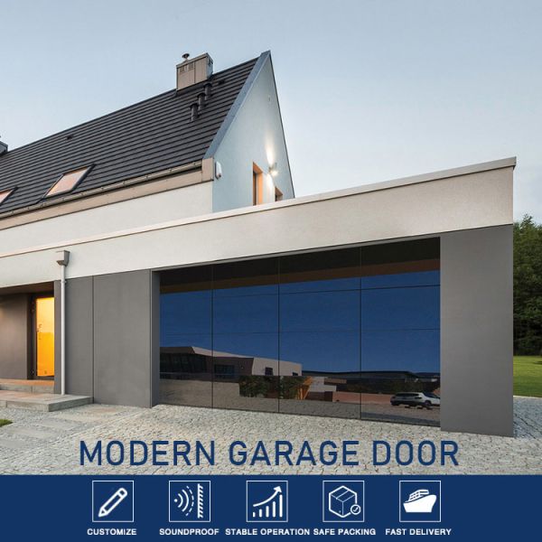 Современная секционная надстройка с полным видом звукоизолированное стекло секционная алюминиевая гаражная дверь с двойным стеклом