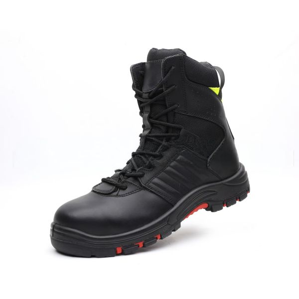 Anti Puncture Firefighter Safety Boots Unisex Fireproof Steel Toe Work Boots