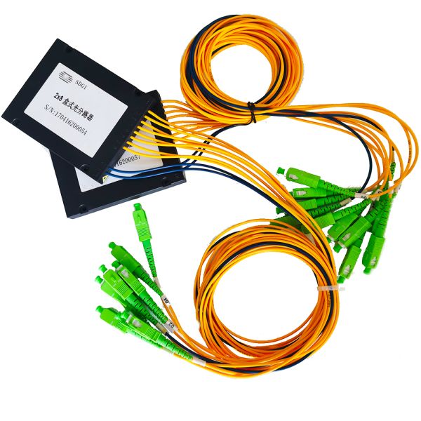 SM 2x8 SC APC Fiber Cable Splitter High Mechanical Stability