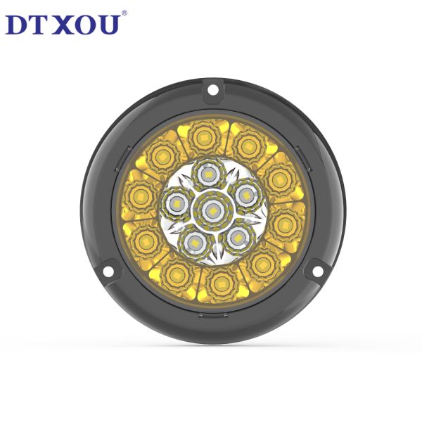 16pcs LED Chips Waterproof Sealing Light for Universal 4 Inch Round Trailer Tail Lights