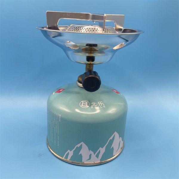 Mini quemador de gas compacto para acampar y viajar - estufa de propano portátil