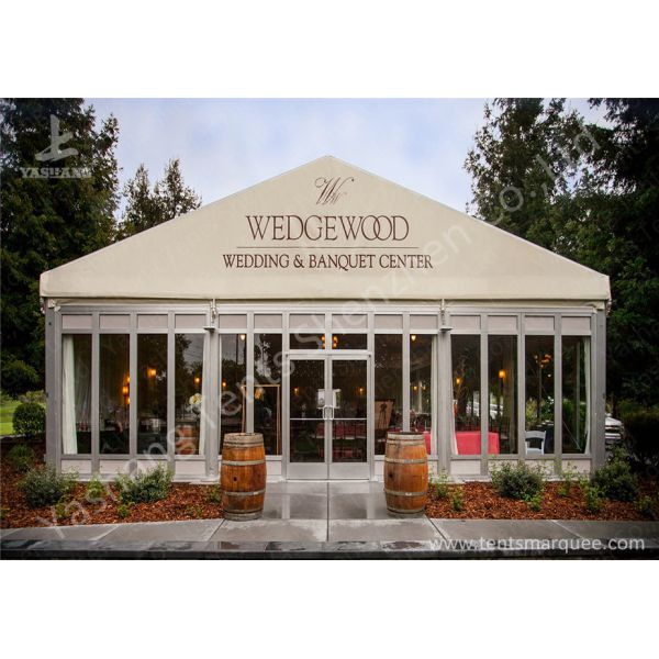 Outdoor Wine Parties / Wedding Decoration Tent 15m With Wood Floor