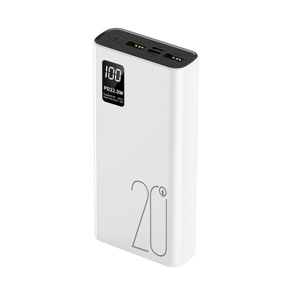 USB Wired Power Bank 10000mAh 20000mAh 22.5W Fast Charging LED Display Portable Charger
