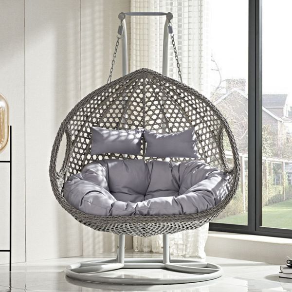 Outdoor Space Water Drop Shape Swing Chair Wicker Furniture for Modern Design Leisure