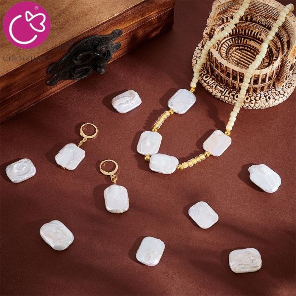 High Quality Baroque White Irregular Shaped Pearls DIY Jewelry Accessories Irregular Natural Freshwater Pearls