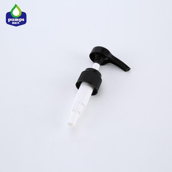 28mm Black Lotion Pump , Big Dosage 4cc Ribbed Plastic Liquid Soap Dispenser Pump