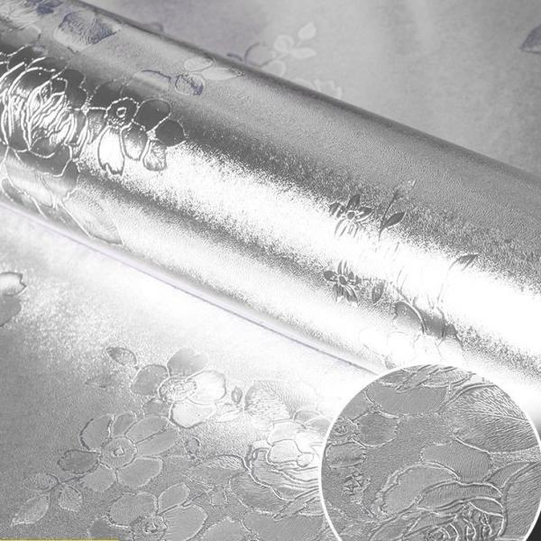 Adhésifs anti-eau 2m x 3m rouleaux design moderne fonction anti-fumée papier peint en aluminium sur mesure