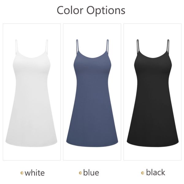 Платье тенниса женщин атлетическое с построенный в платье разминки тренировки бюстгальтера