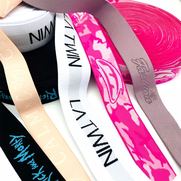 Custom wholesale jacquard nylon webbing fold over elastic ribbon binding bias tape