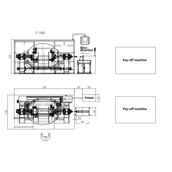 2025 High Speed Cable Drum Twister Buncher 1000 Bunching Machine Twister Machine Twister