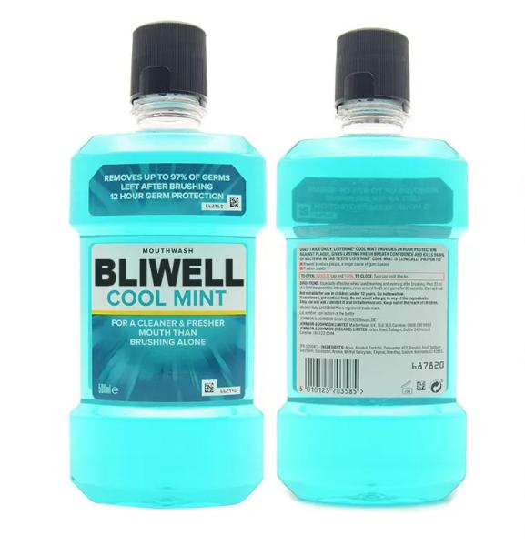 Lavagem de Antiseptice Sugar Free Fluorid Liquid Mouth do colutório da hortelã 500ML