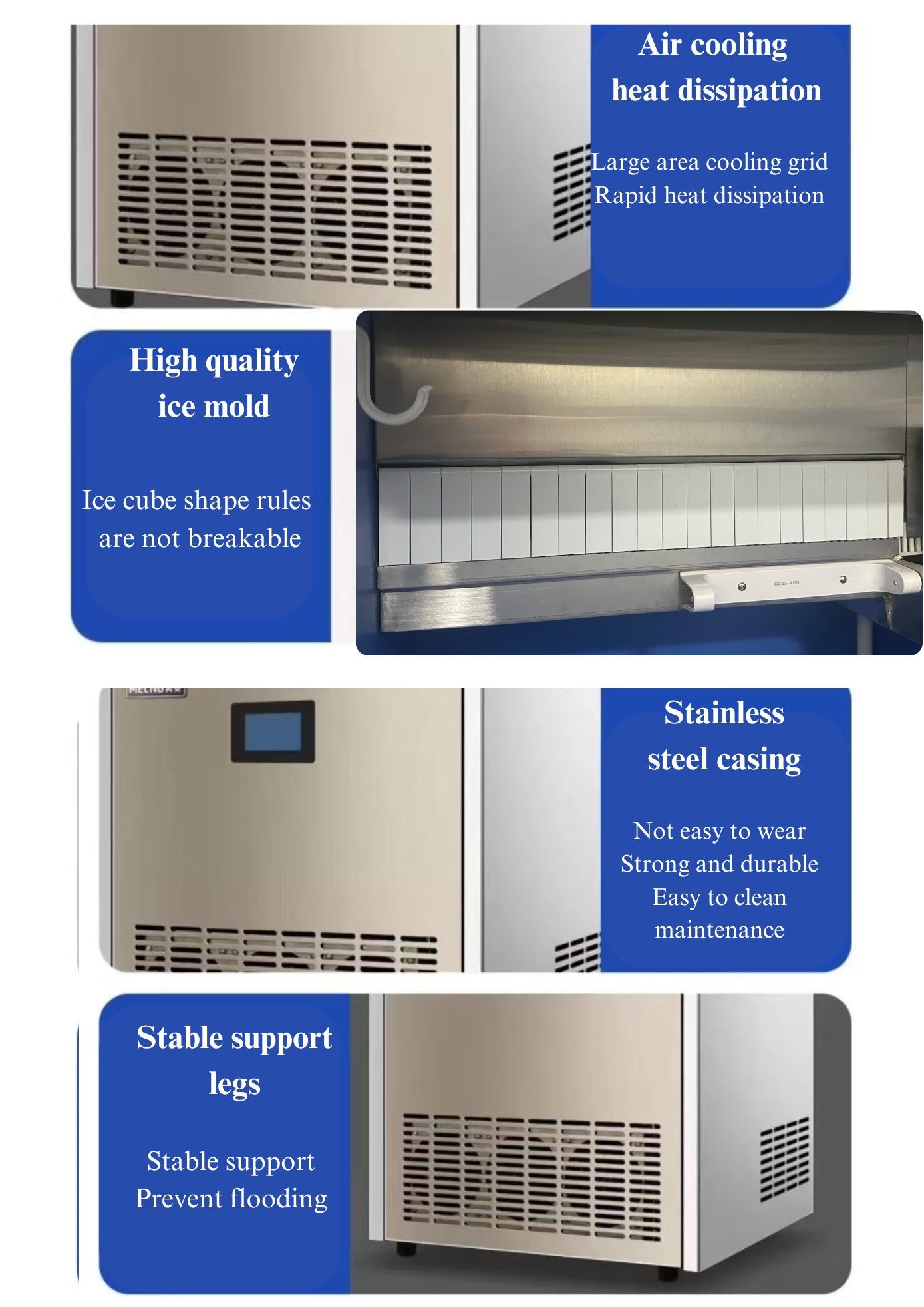 Gourmet Ice Maker 36kg/24hours Automatic Ice Maker Machine Commercial