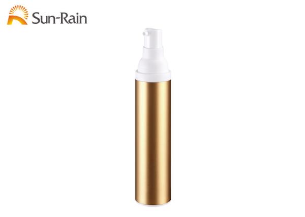 Recycle Airless Pump Bottle 30ml 50ml 80ml Containers In Gold Color Sr2109