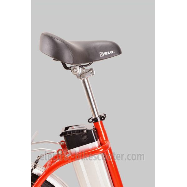 Red Citizen Lightweight Electric Folding Bike 20 Inch 36V 250W V Brake