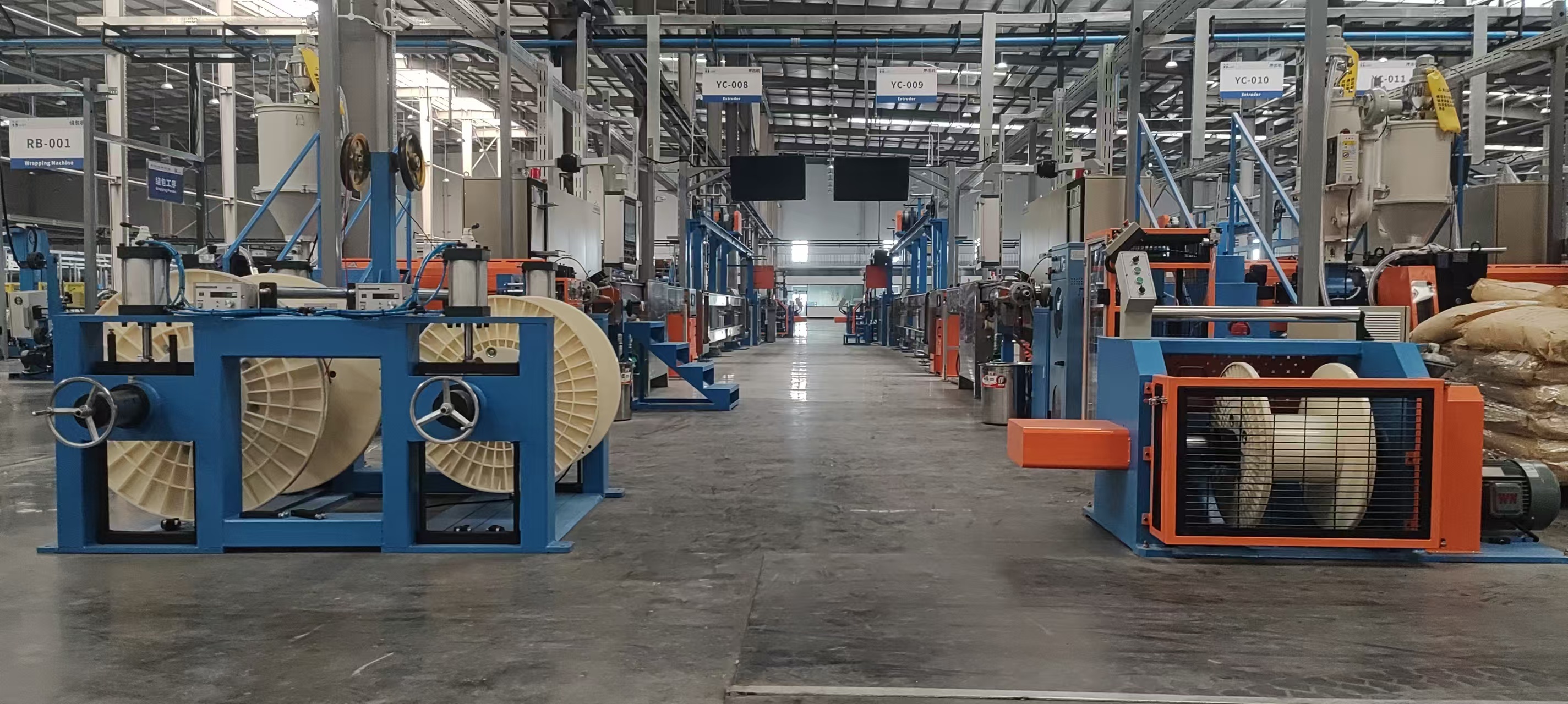 Gantry Type Tension Pay-off Machine with Stable Tension-Controlled Unwinding and Magnetic Powder Brake for Wire Extrusion