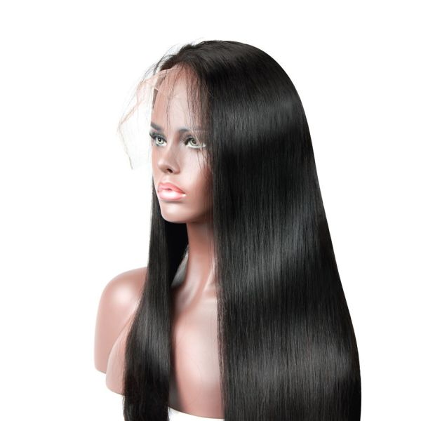 Brazilian Full Lace Human Hair Wig Straight Medium 10