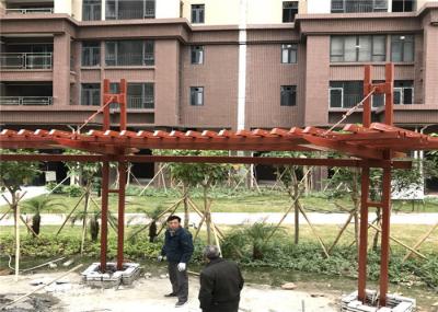 Construção clara profissional da armação de aço para a aprovação do ISO do miradouro do caramanchão do jardim