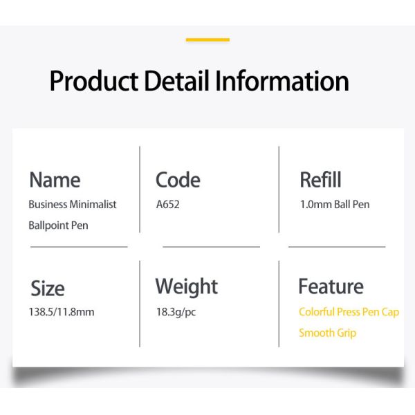 Type de stylo de presse en aluminium à baril à bille stylo à bille de 1 mm stylo à bille classique