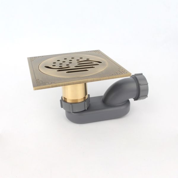 CHROME PLATE Anti-Odor Ceramic Floor Drain Strainer and Flexible Drain Pipe for Hotels
