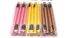 Factory wholesale  high quality electroplating multiple colored gold silver long burning non drip  taper candles