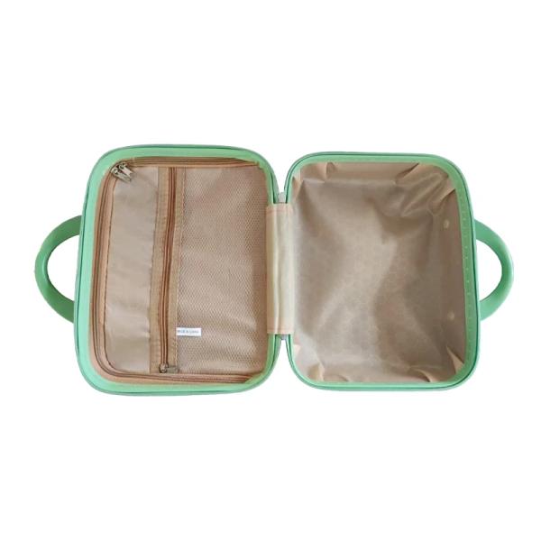 Trousse de rangement de maquillage professionnelle portable et légère avec fermeture éclair, organisateur de cosmétiques de dessin animé, holographique et sain pour le voyage