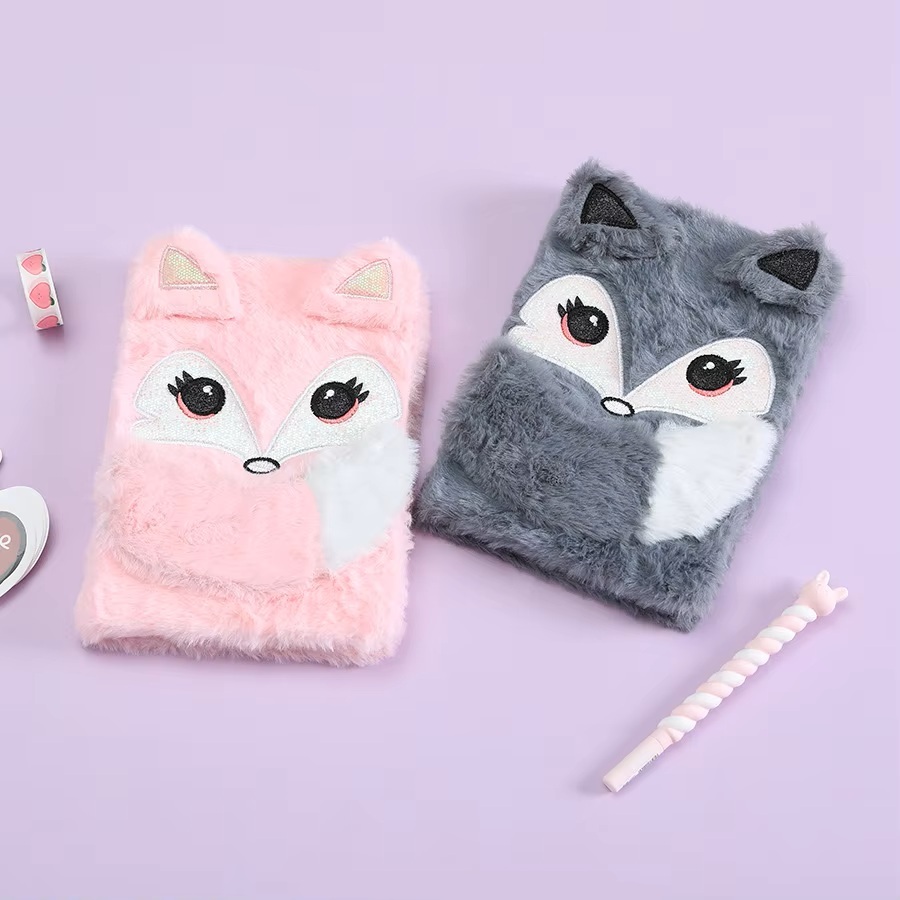 Eco Friendly A5 Diary With Ultra Soft Plush Cover Kawaii Notebook
