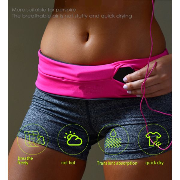 Ultra-thin invisible mobile phone multi-functional fitness outdoor waterproof high stretch belt waist bag