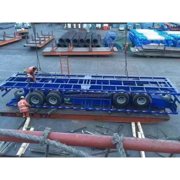 Прицеп для грузовых автомобилей, полуприцеп с плоской кроватью, грузоподъемностью 30-60 тонн и большой камерой с 1 коробкой инструментов