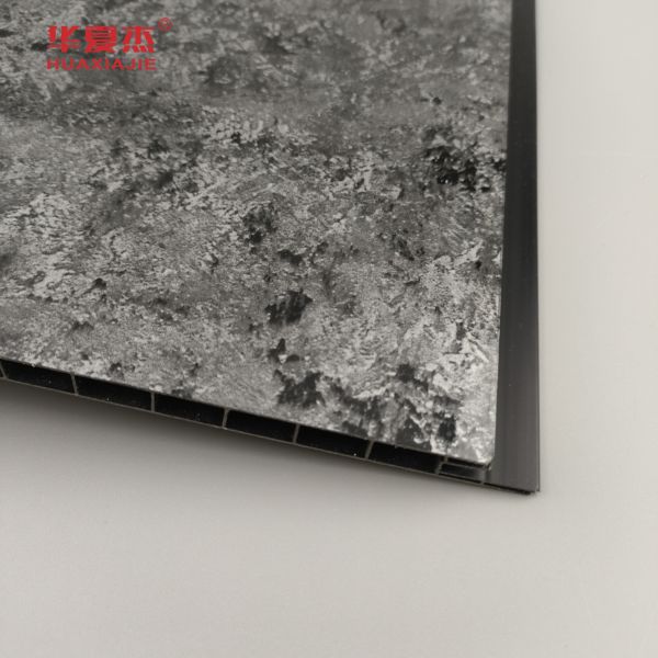 High Gloss Black Panel With Sliver Halo Pattern Pvc Wall Panels Luxury Design Pvc Panel For Home Decoration