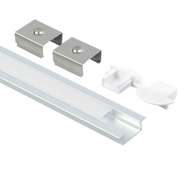 PC Cover Recessed Mounted Aluminum Led Profile For Decoration Led Strip Light