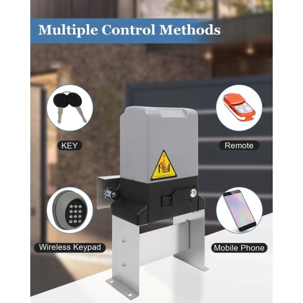 Villa Courtyard Smart Sliding Gate Operator AC 110V 220V Motor 800KG Gate