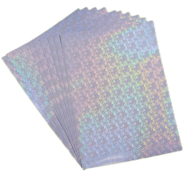 A4 Label Self Adhesive Sticker Waterproof PVC Holographic Cold Lamination Film Overlay For Transparent Holographic Film