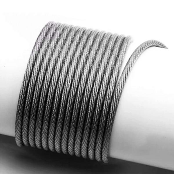Non-coated 5/32 T316 7x19 Stainless Steel Wire Rope Aircraft Cable 500FT Steel Cable Ropes Wires for Cable Railing kits Hardware