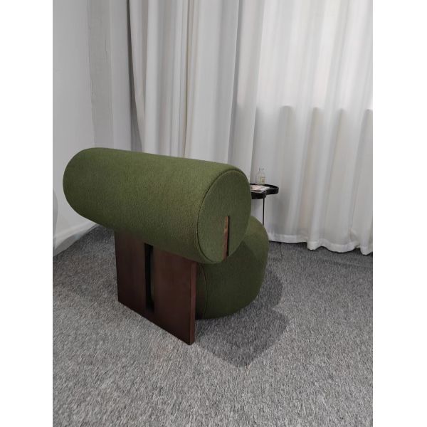 Light Luxury Hotel Furniture Creative Living Room Solid Wood Single Lazy Sofa