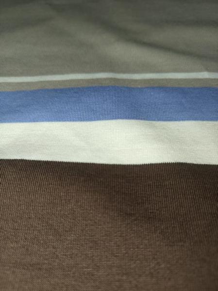 Tissu en maille rayée 21S coton spandex pour t-shirts