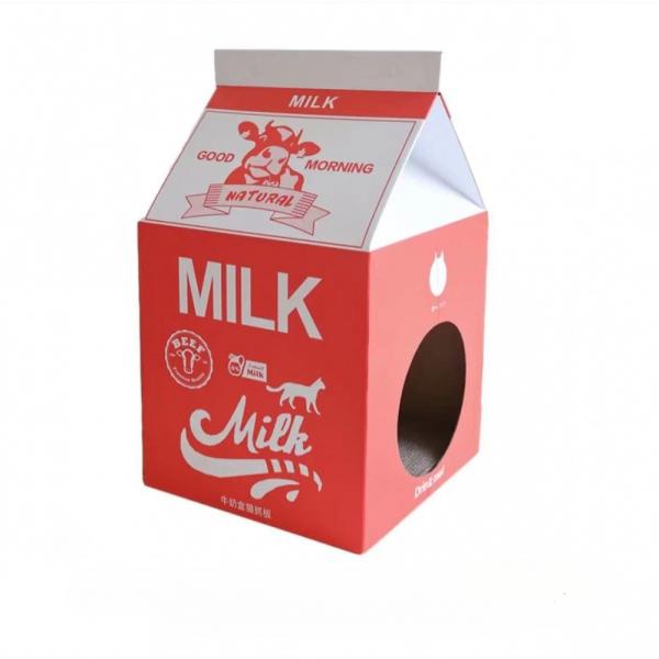 MEOW LOVE PET Milk Drink Shaped Corrugated Paper Cat Nest