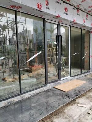 Security Aluminium Frame Swing Door customized with Fluorocarbon Coating
