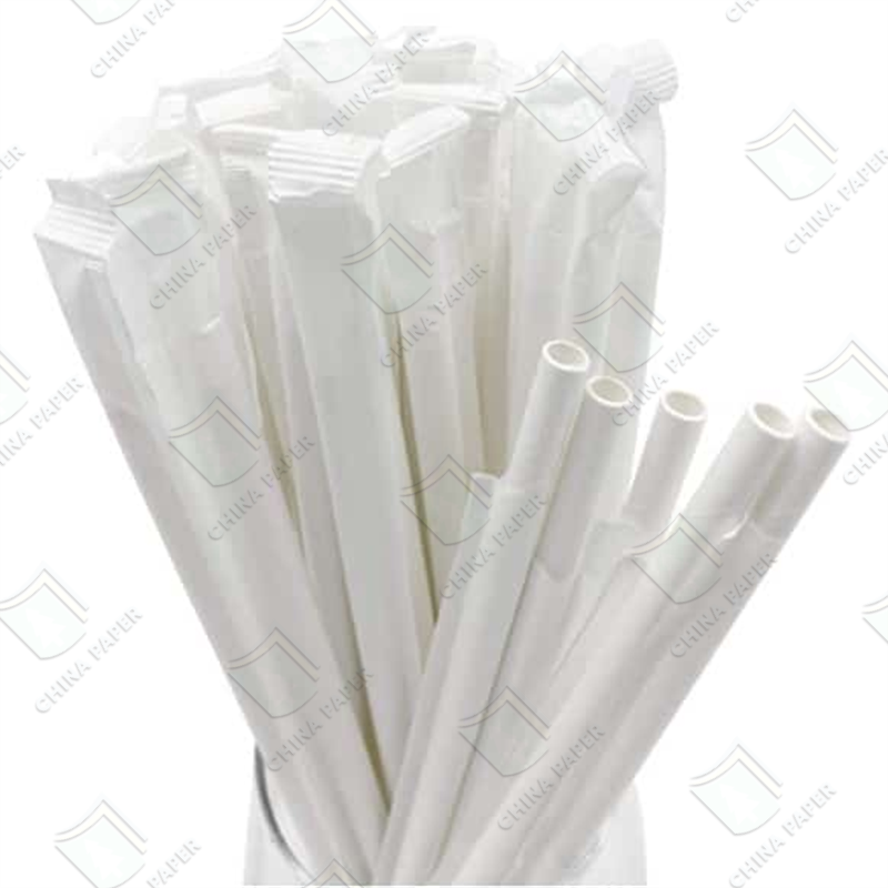 24-30gsm Degradable White Straw Wrapping Paper For Straw Packing Eco Friendly