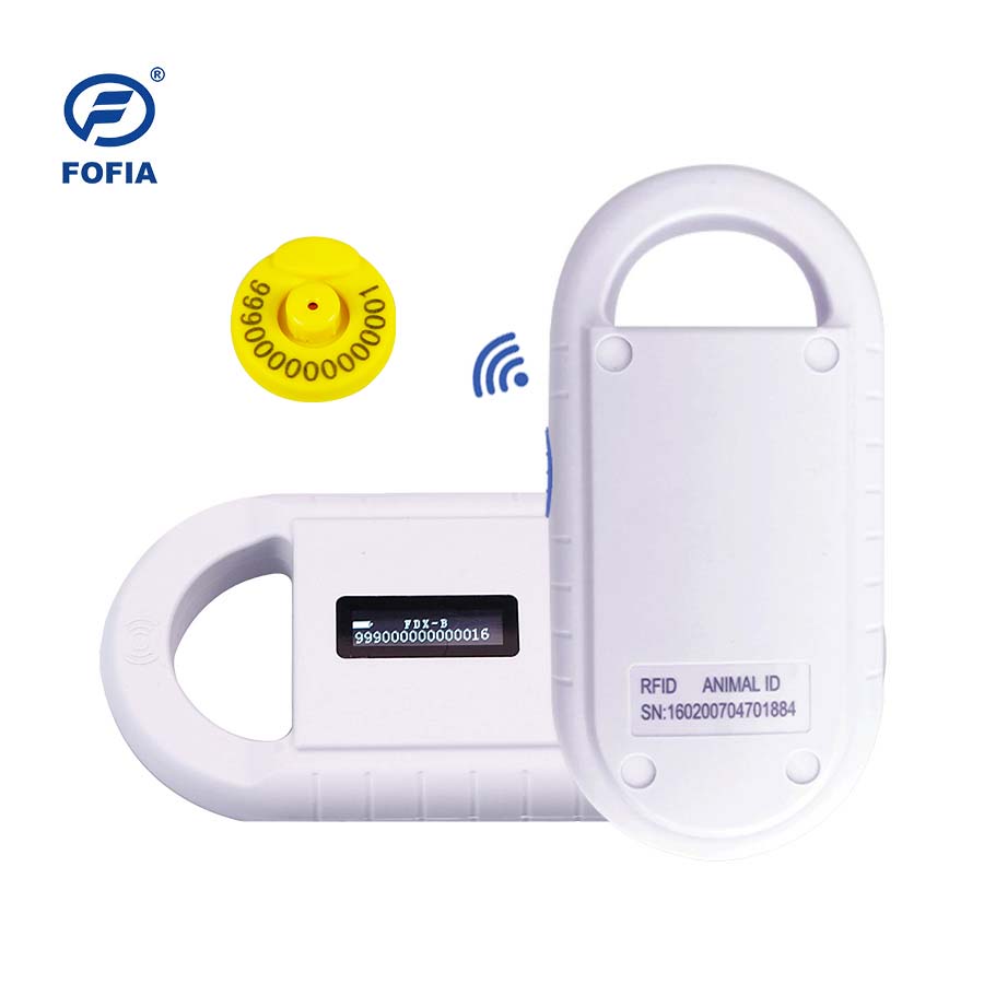 Handheld Plastic Animal Microchip RFID Card Reader PT160 134.2kHz OLED Screen USB Lithium Battery CE Certified ISO 11784/11785