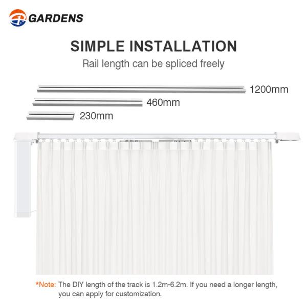 Hot sale wholesale price low consumption Curtain rods and double curtain track Smart curtain motor