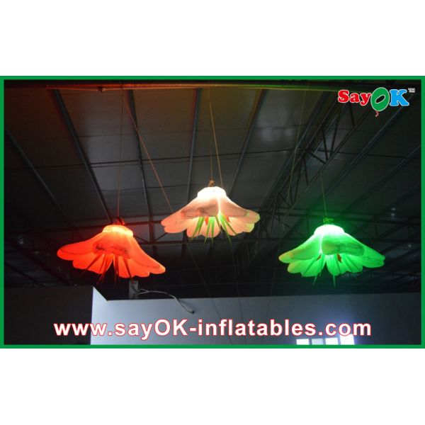 Вися украшение освещения цветка раздувное, раздувные украшения Кристмас