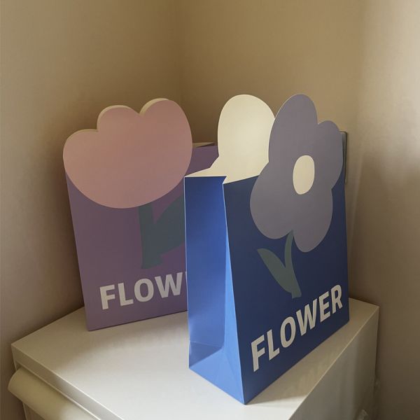 37cm Tote Bag Paper 25 X 37 X 10cm Bouquet Packaging Bag Gift Paper Bag