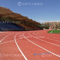 L'IAAF a approuvé une piste préfabriquée en caoutchouc de 13 mm pour le stade Tartan Track.