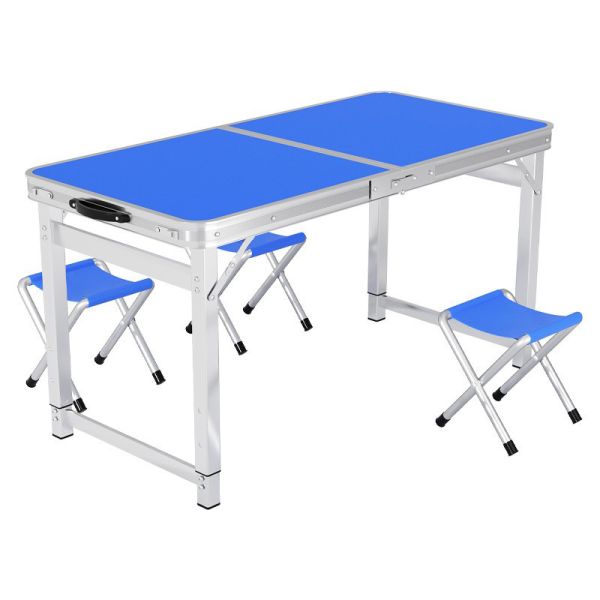 Modern Design Apartment Outdoor Furniture Wood Folding Table with Chairs Portable and Small
