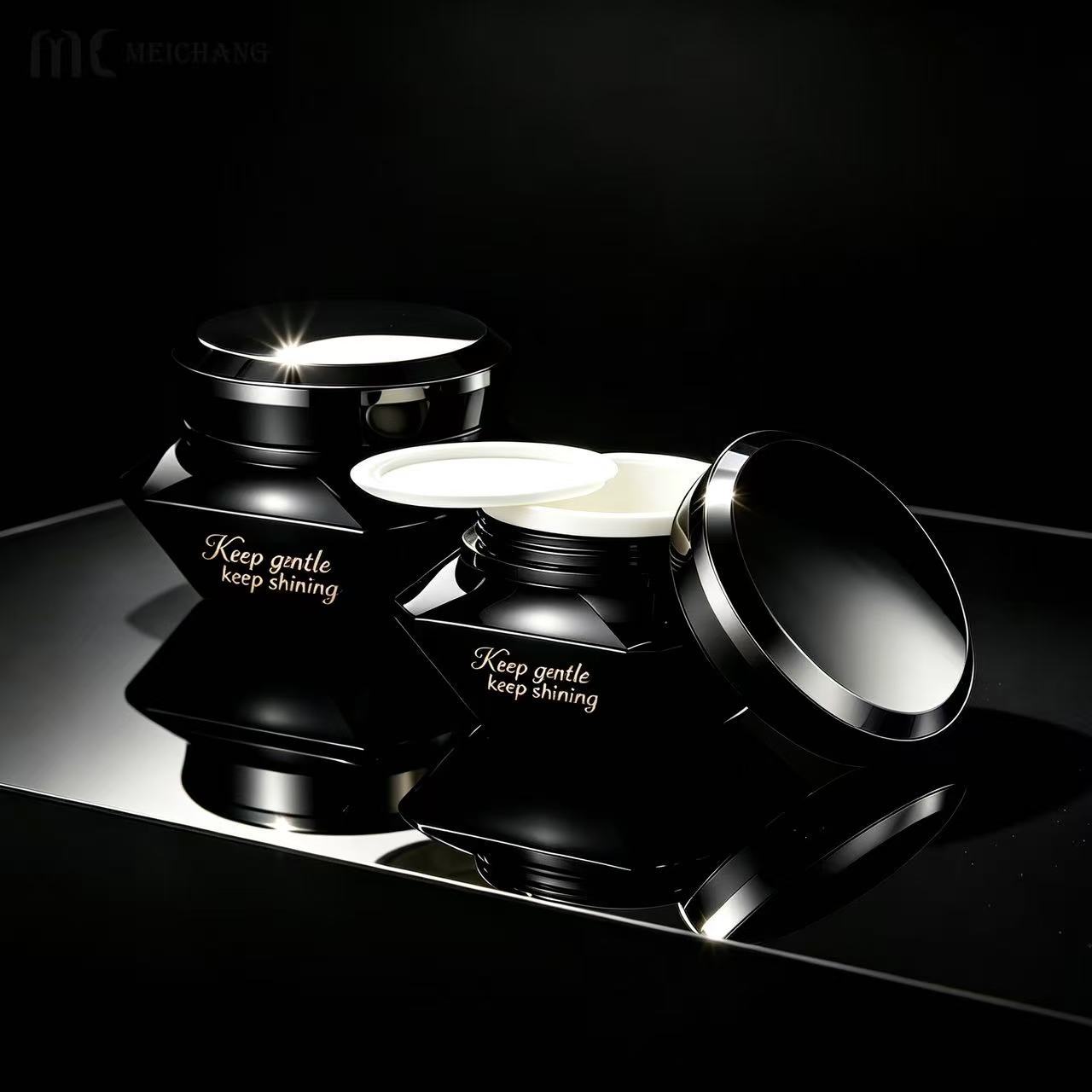 50g Double Wall Crystal Diamond Acrylic Cream Jar(MC-Y-571)