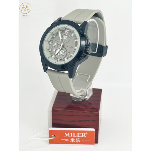 Montres de sport en quartz, ceinture en silicone avec boîtier en alliage de dattes, montre de poignet cadeau