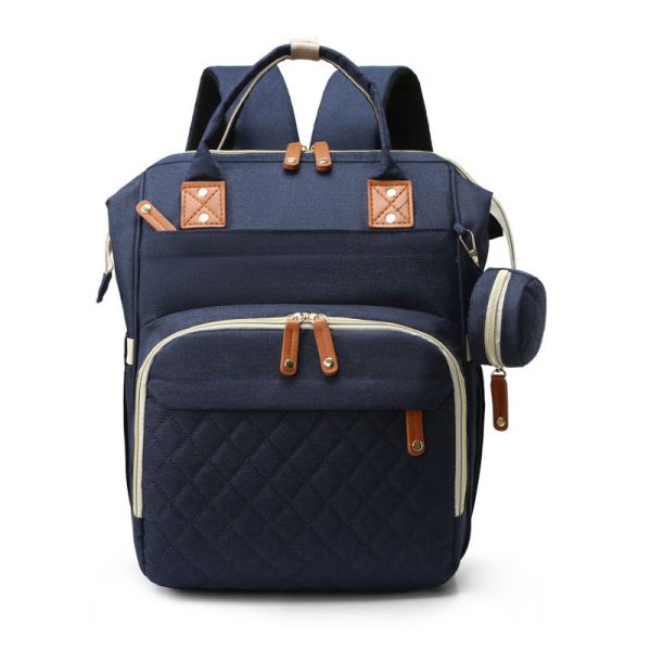 Customized Logo Mummy Baby Bag Diaper Backpack With Travel Bassinet And Changing Station