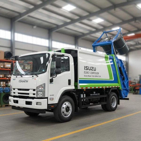 Isuzu Factory Wholesale Diesel Garbage Truck Rear Loader 8cbm 9cbm 10cbm New Compactor EURO 5 Emission in Stock