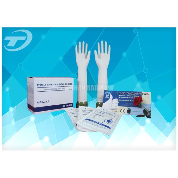 Свободное порошка перчаток латекса хирургическое простерилизованное радиацией гаммы